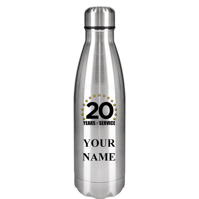 SILVER WATER BOTTLE 17 OZ