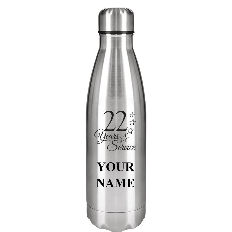 SILVER WATER BOTTLE 17 OZ