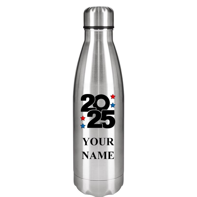 SILVER WATER BOTTLE 17 OZ