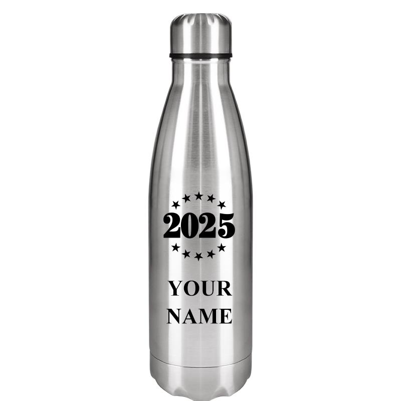 SILVER WATER BOTTLE 17 OZ