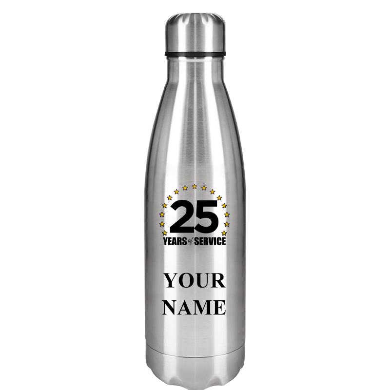 SILVER WATER BOTTLE 17 OZ