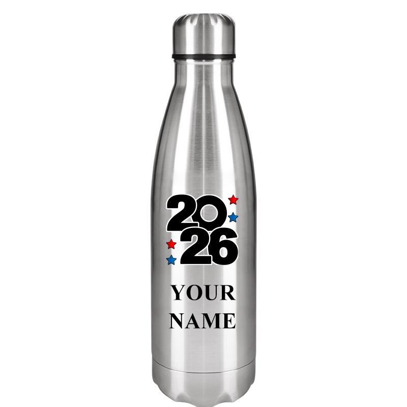 SILVER WATER BOTTLE 17 OZ
