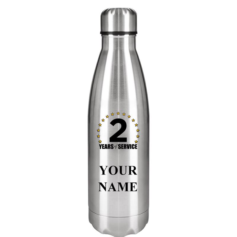 SILVER WATER BOTTLE 17 OZ