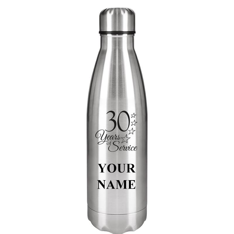 SILVER WATER BOTTLE 17 OZ