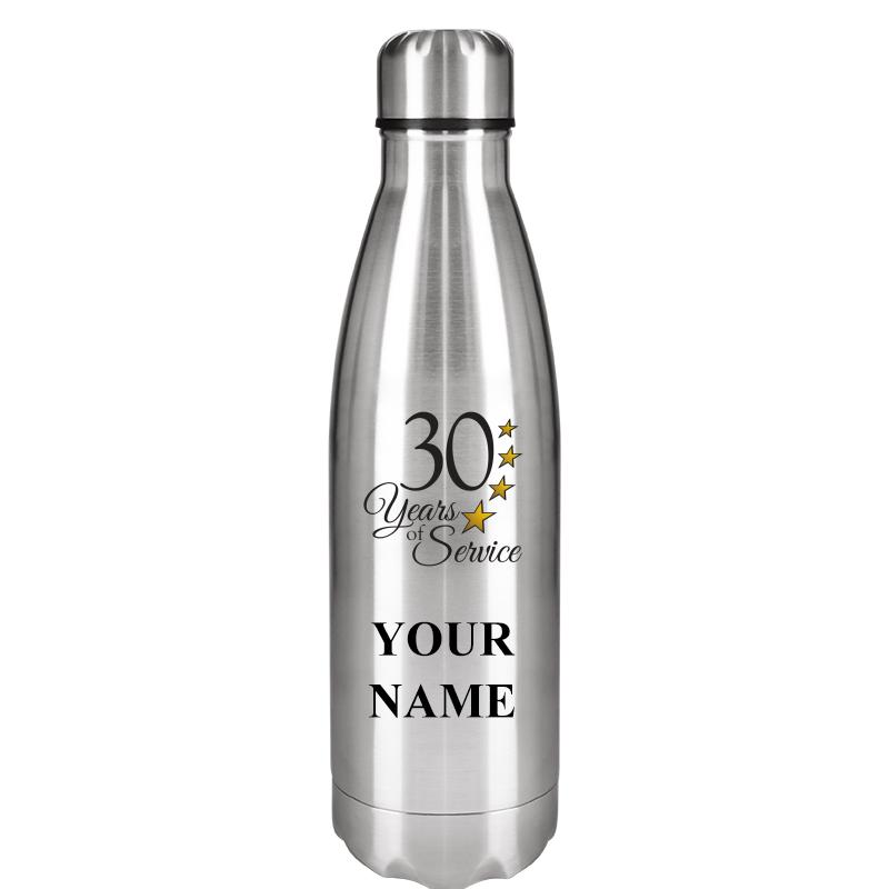 SILVER WATER BOTTLE 17 OZ