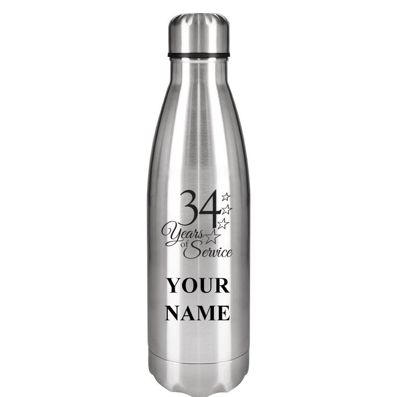 SILVER WATER BOTTLE 17 OZ