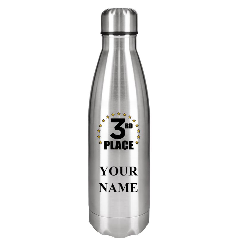 SILVER WATER BOTTLE 17 OZ