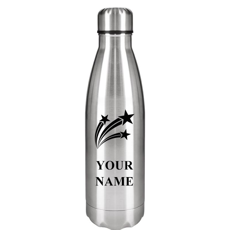 SILVER WATER BOTTLE 17 OZ