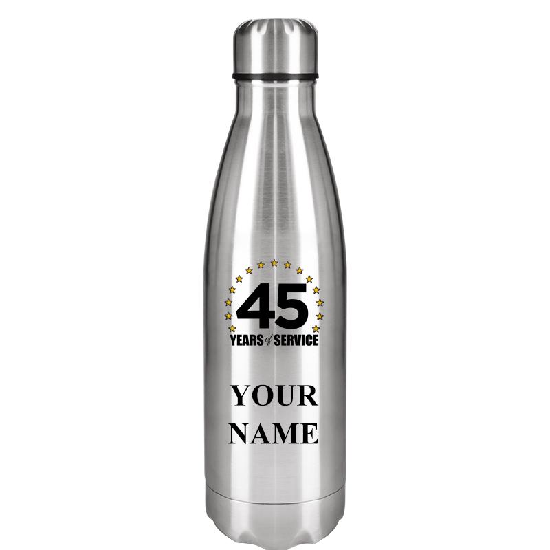 SILVER WATER BOTTLE 17 OZ