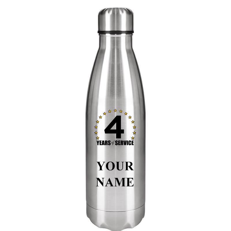 SILVER WATER BOTTLE 17 OZ