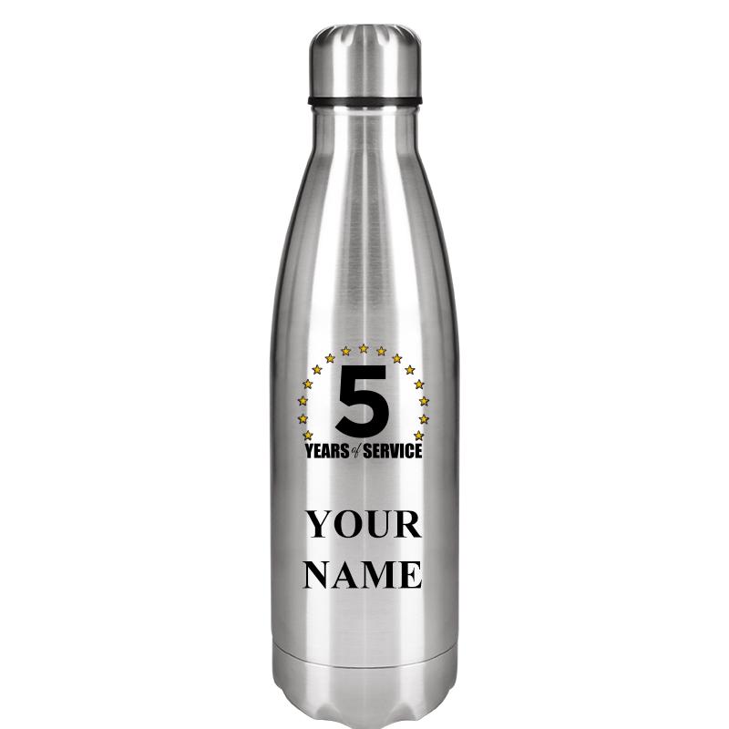 SILVER WATER BOTTLE 17 OZ