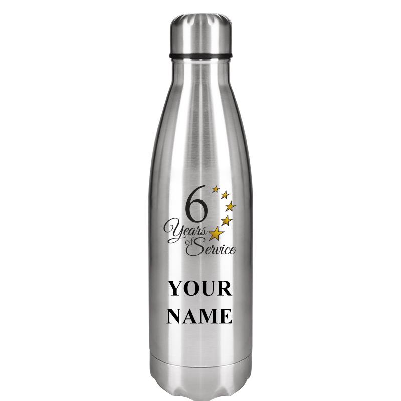 SILVER WATER BOTTLE 17 OZ