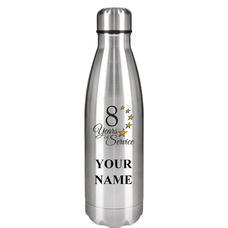 SILVER WATER BOTTLE 17 OZ