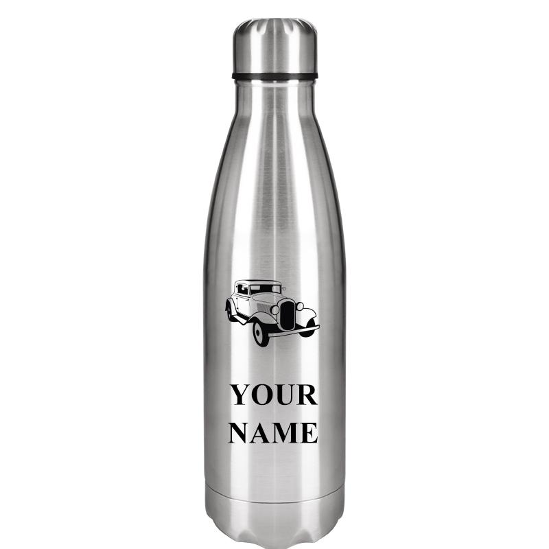 SILVER WATER BOTTLE 17 OZ