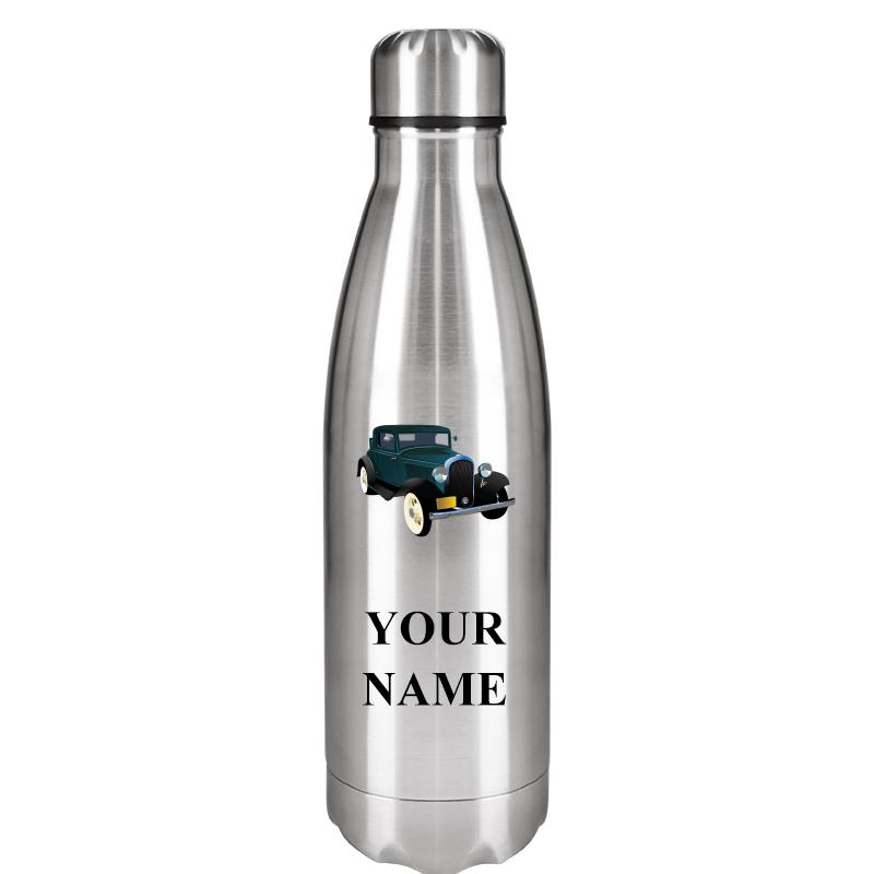 SILVER WATER BOTTLE 17 OZ