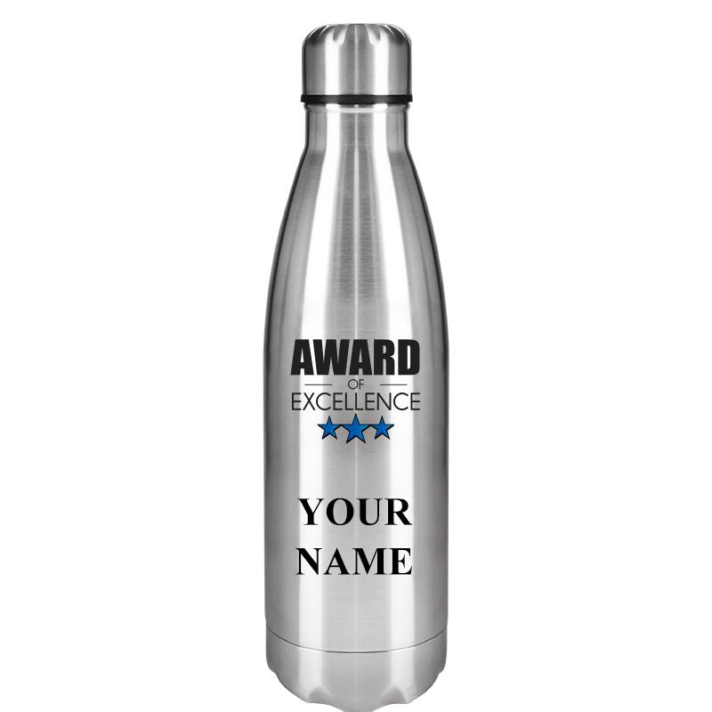 SILVER WATER BOTTLE 17 OZ