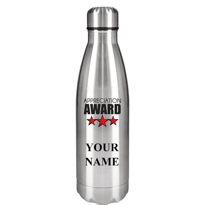 SILVER WATER BOTTLE 17 OZ