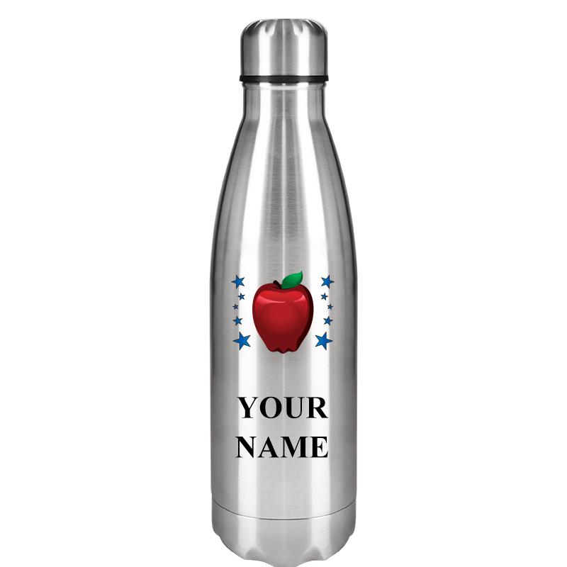 SILVER WATER BOTTLE 17 OZ