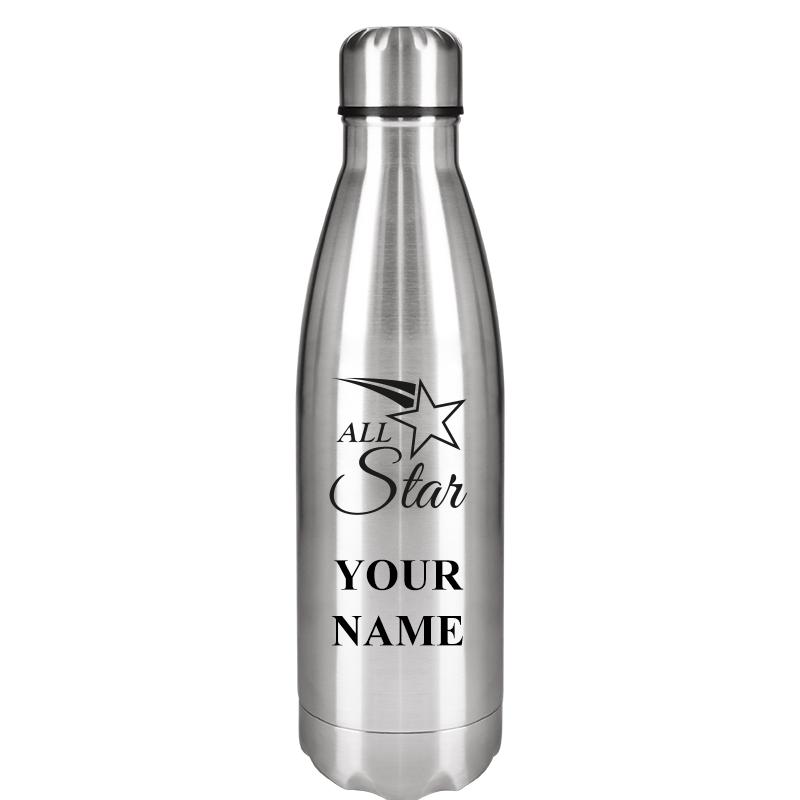 SILVER WATER BOTTLE 17 OZ