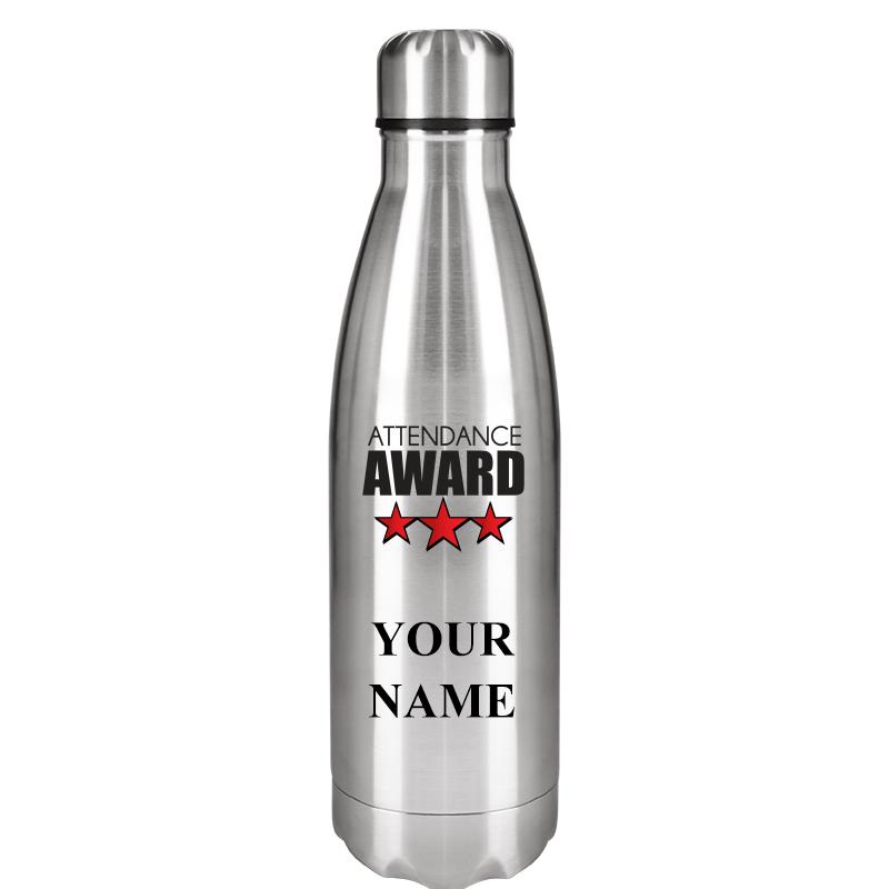 SILVER WATER BOTTLE 17 OZ
