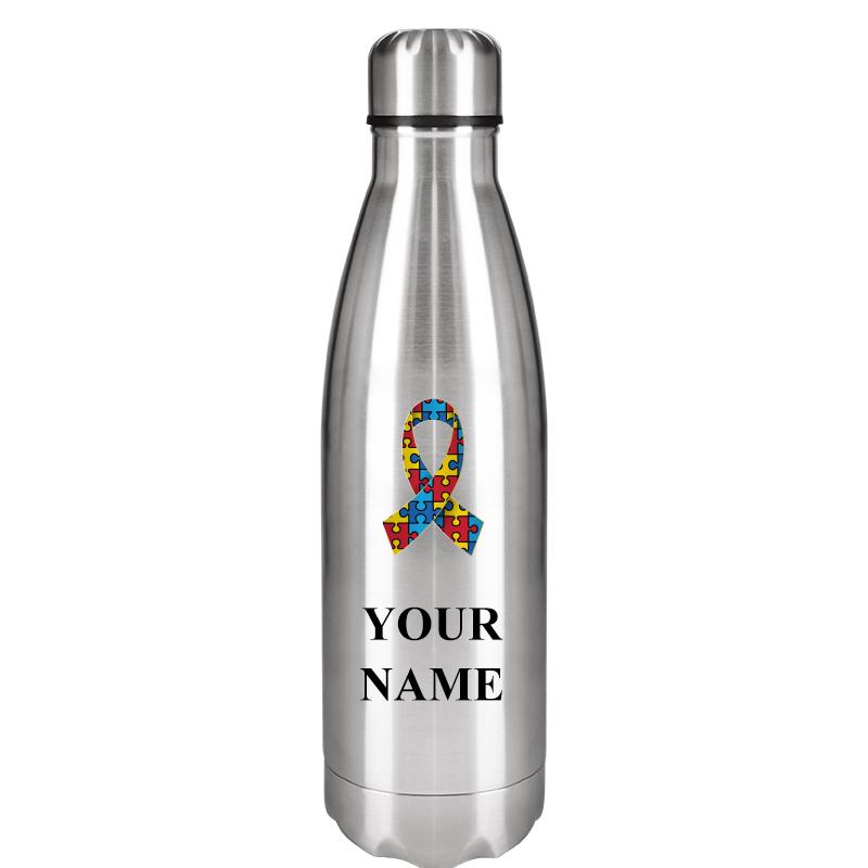 SILVER WATER BOTTLE 17 OZ