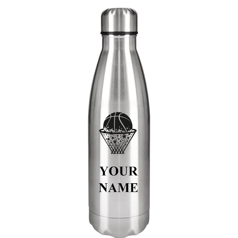 SILVER WATER BOTTLE 17 OZ