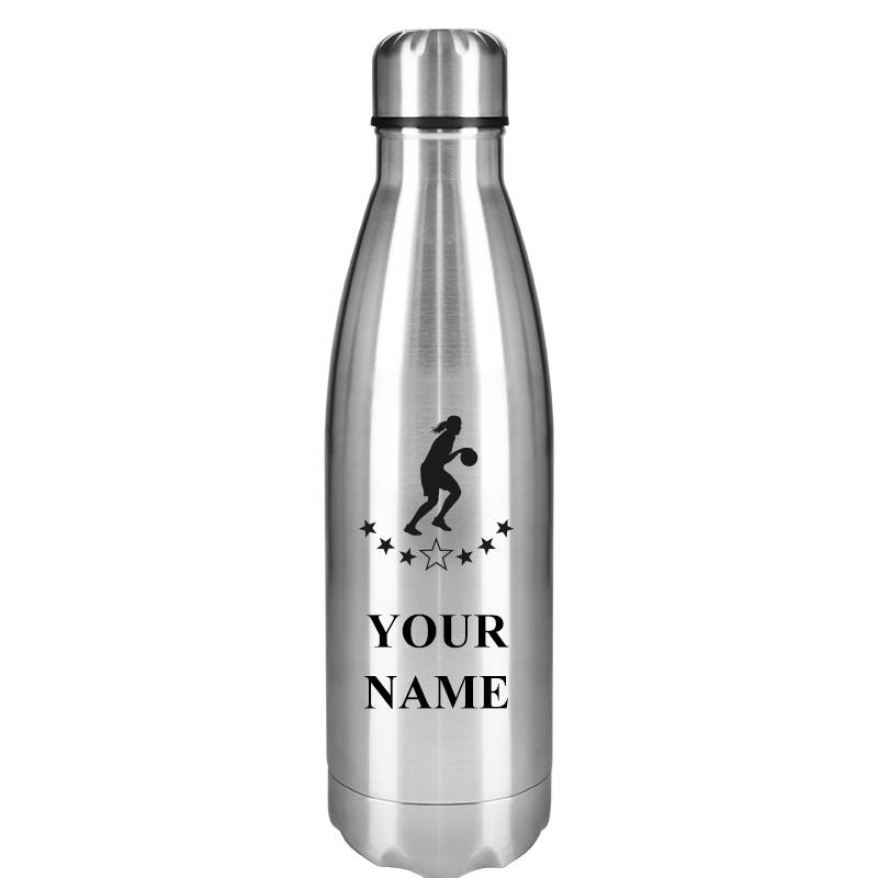 SILVER WATER BOTTLE 17 OZ