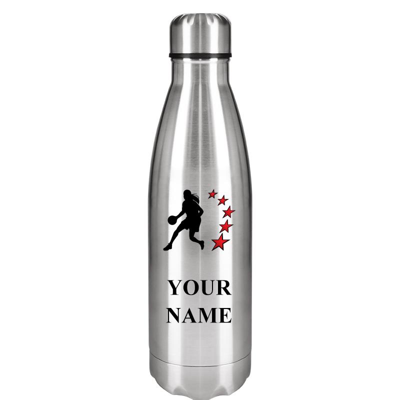 SILVER WATER BOTTLE 17 OZ
