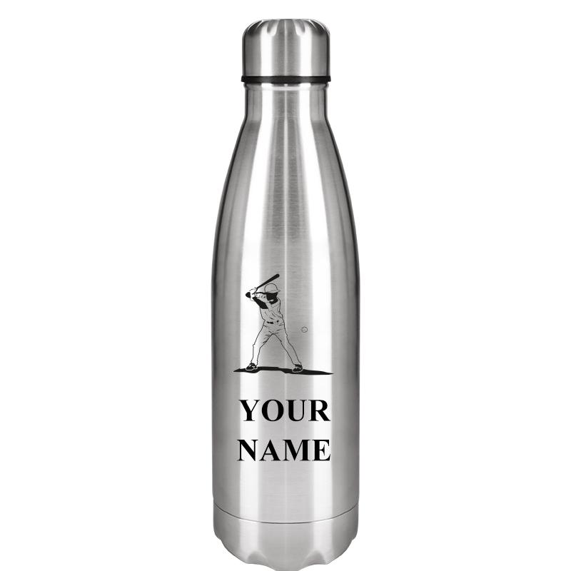 SILVER WATER BOTTLE 17 OZ