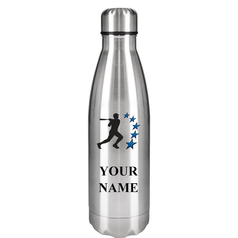 SILVER WATER BOTTLE 17 OZ
