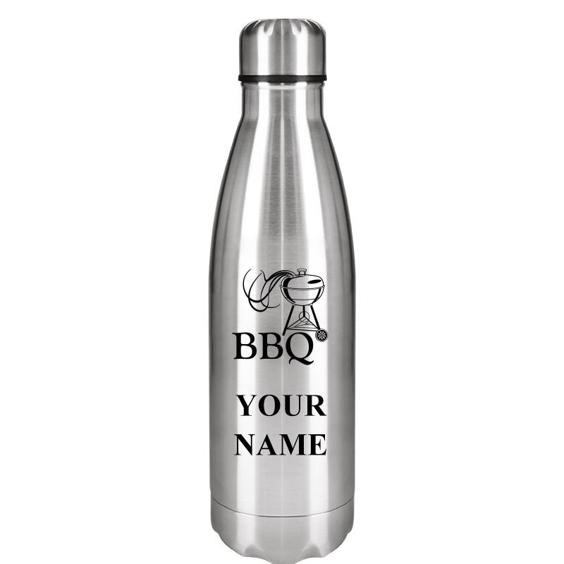 SILVER WATER BOTTLE 17 OZ