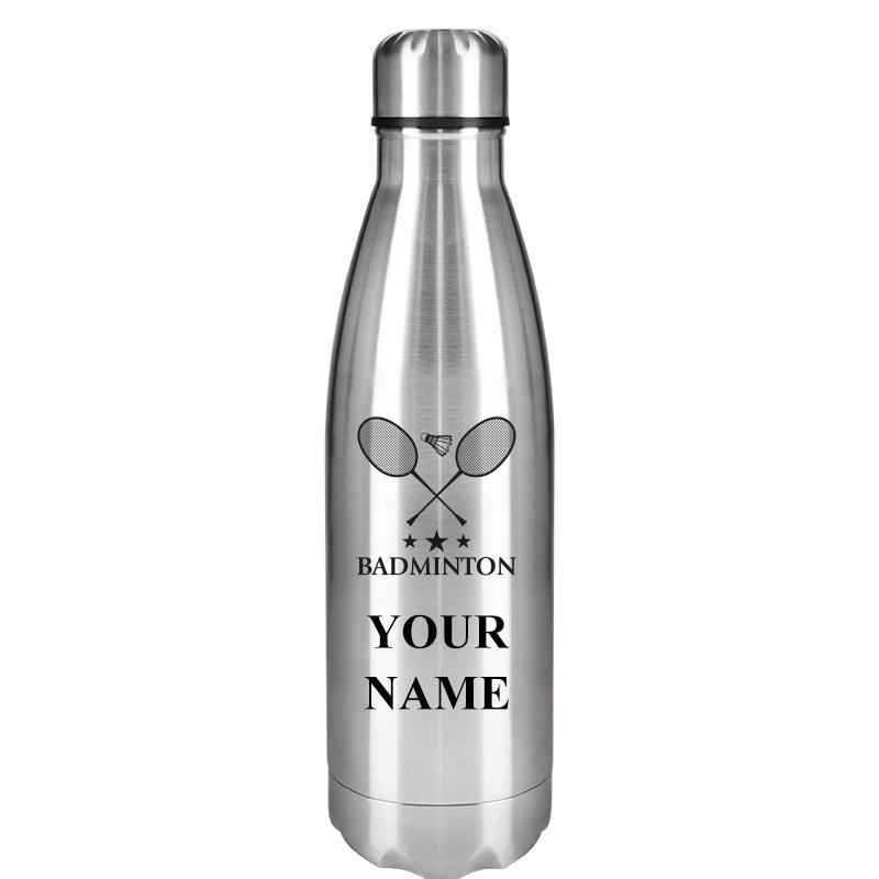SILVER WATER BOTTLE 17 OZ