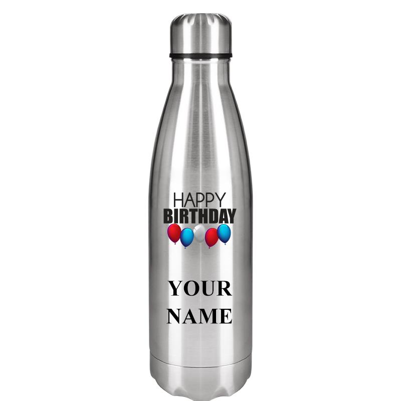 SILVER WATER BOTTLE 17 OZ