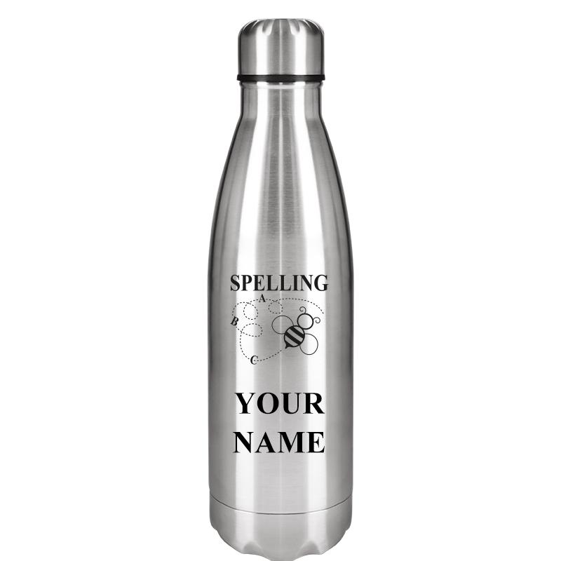 SILVER WATER BOTTLE 17 OZ