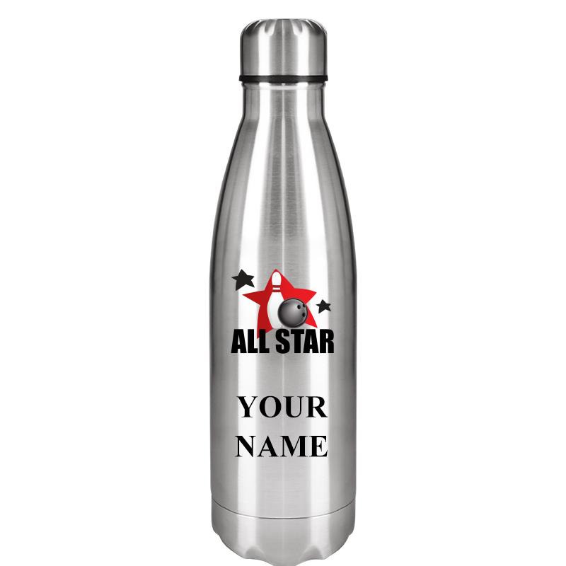 SILVER WATER BOTTLE 17 OZ