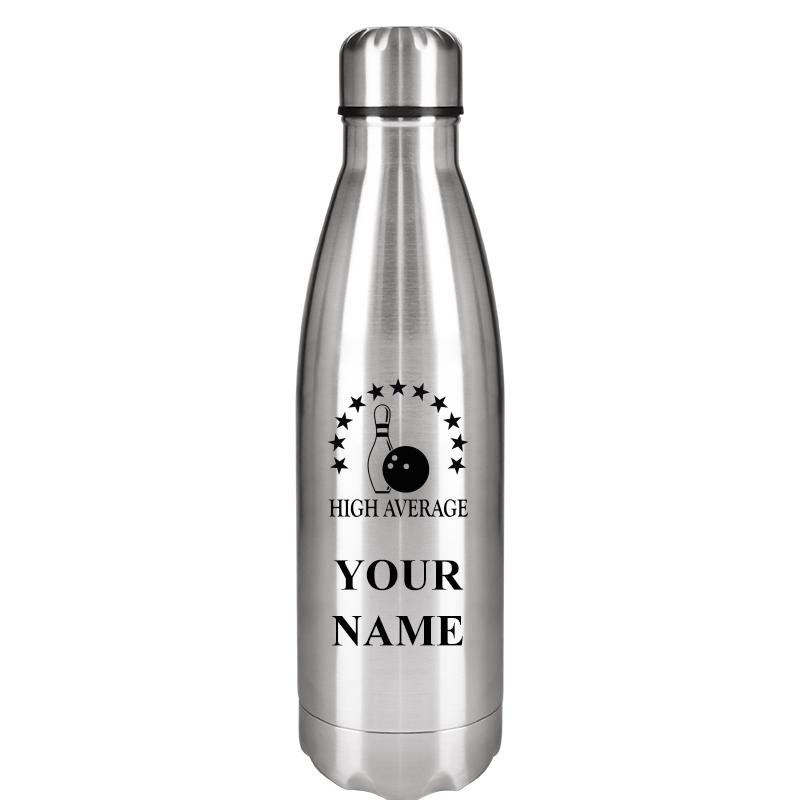 SILVER WATER BOTTLE 17 OZ