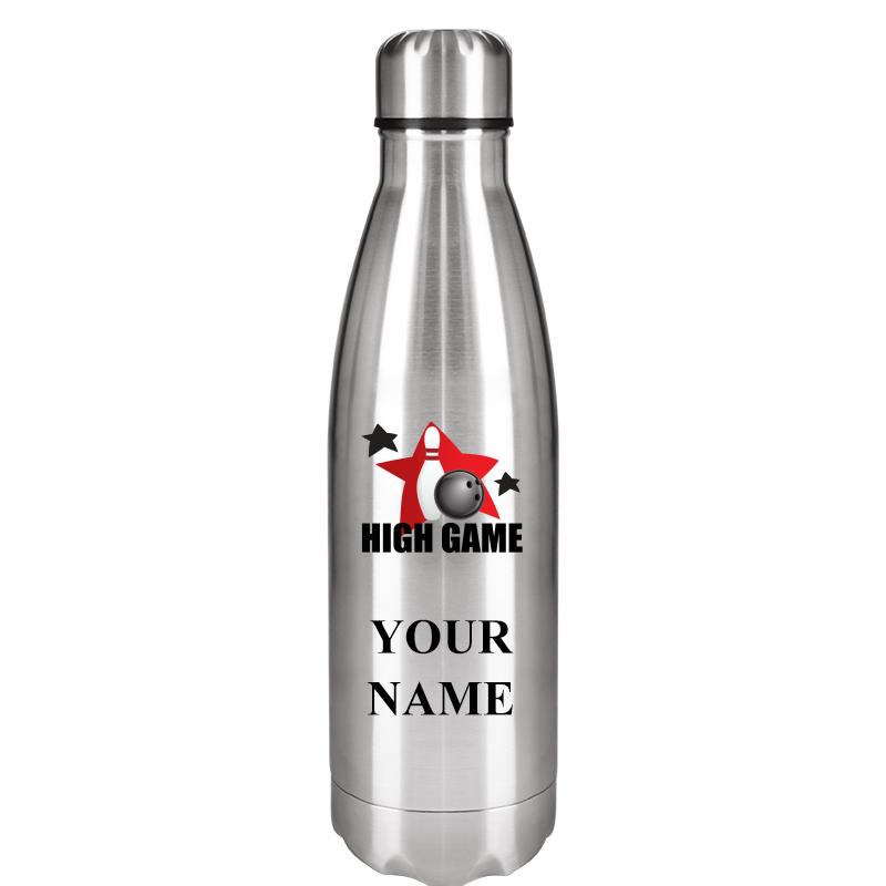 SILVER WATER BOTTLE 17 OZ