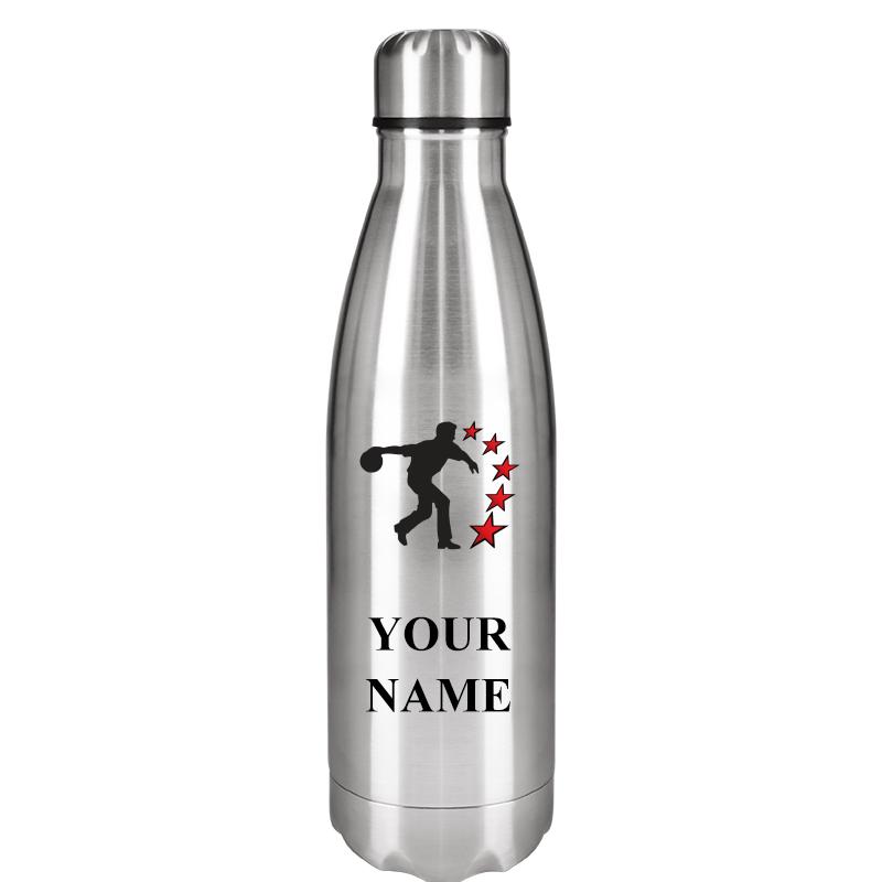 SILVER WATER BOTTLE 17 OZ