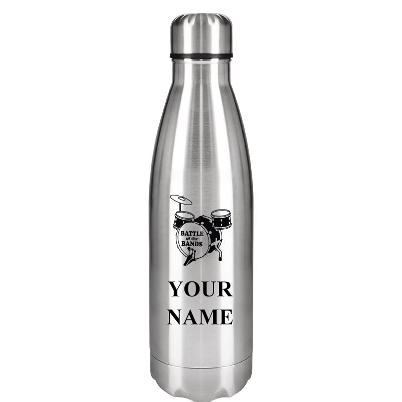 SILVER WATER BOTTLE 17 OZ