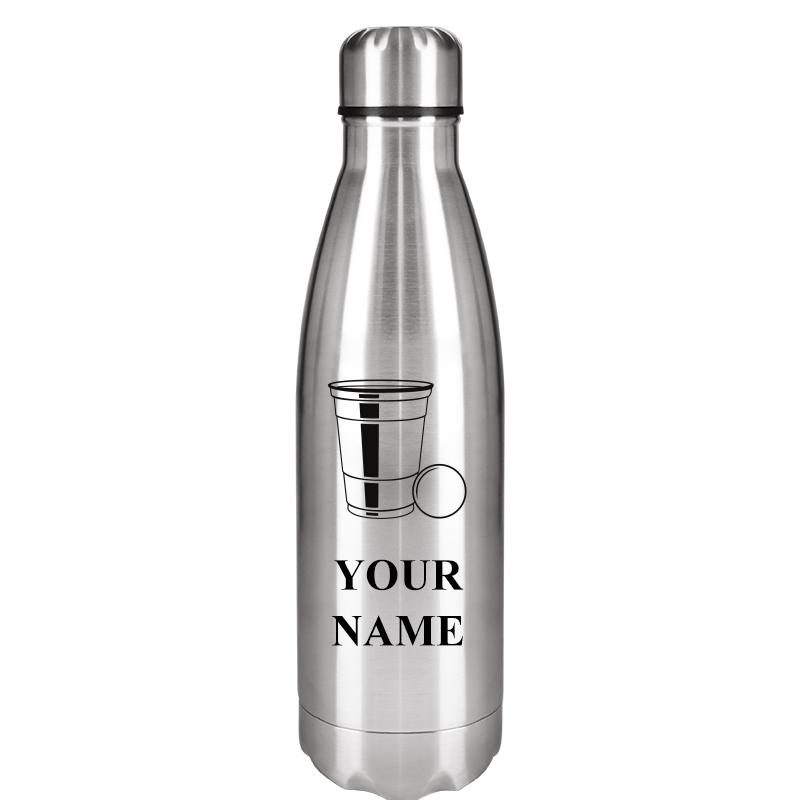 SILVER WATER BOTTLE 17 OZ