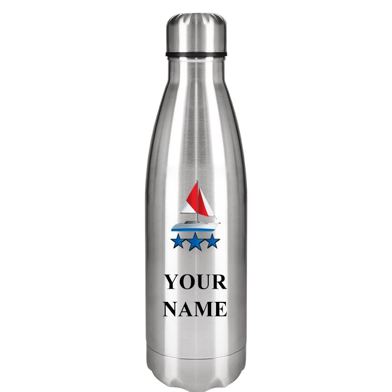 SILVER WATER BOTTLE 17 OZ