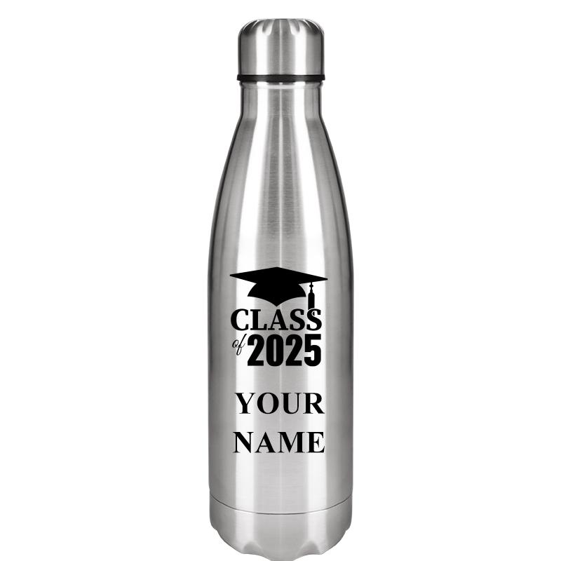 SILVER WATER BOTTLE 17 OZ