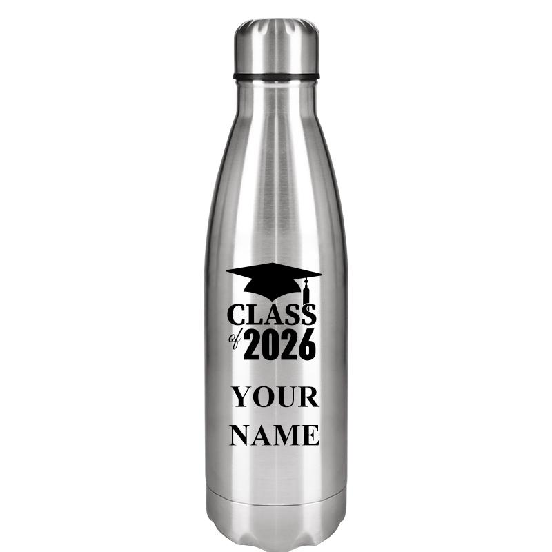 SILVER WATER BOTTLE 17 OZ