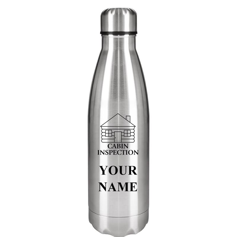 SILVER WATER BOTTLE 17 OZ