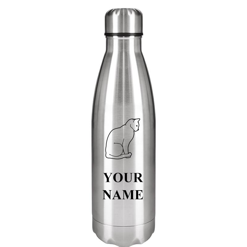 SILVER WATER BOTTLE 17 OZ