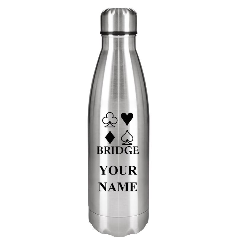 SILVER WATER BOTTLE 17 OZ