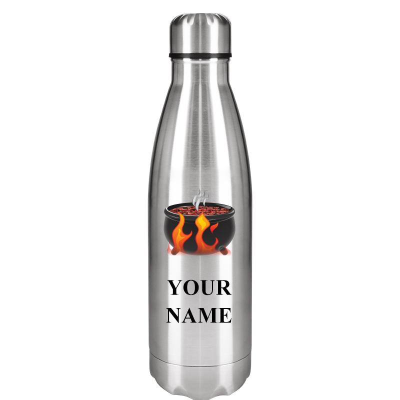 SILVER WATER BOTTLE 17 OZ