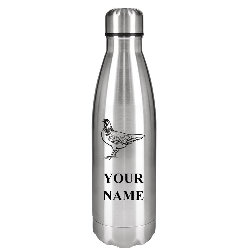 SILVER WATER BOTTLE 17 OZ