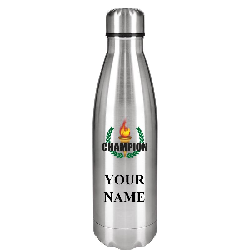 SILVER WATER BOTTLE 17 OZ