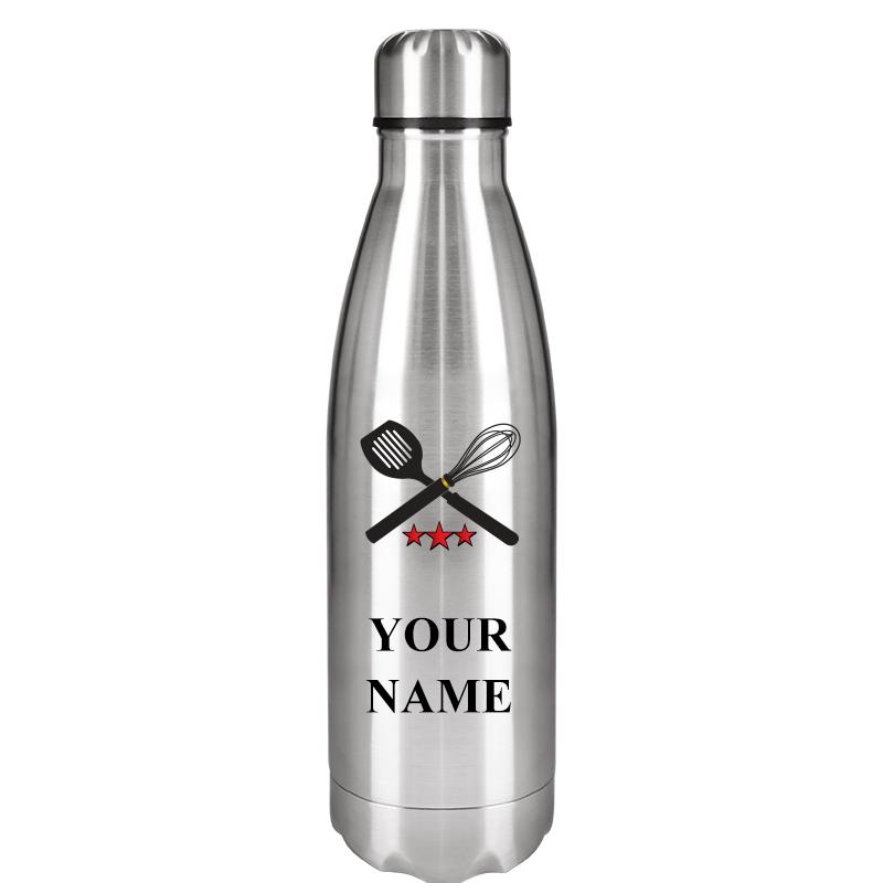 SILVER WATER BOTTLE 17 OZ